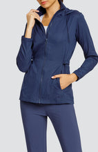 Load image in gallery viewer,Nola Water Resistant Jacket - Navy Blue