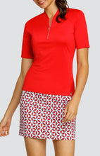 Load image in gallery viewer,Posie Polo - Dahlia Red