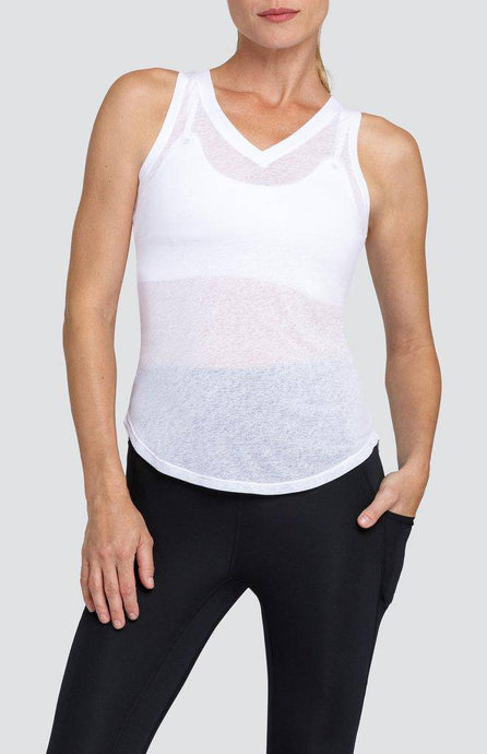 Camiseta Madison Tank blanco - Tailgolf