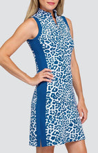 Cargar imagen en el visor de la galería, Vestido Aleeya - Leopardo Azul Royal - Tailgolf
