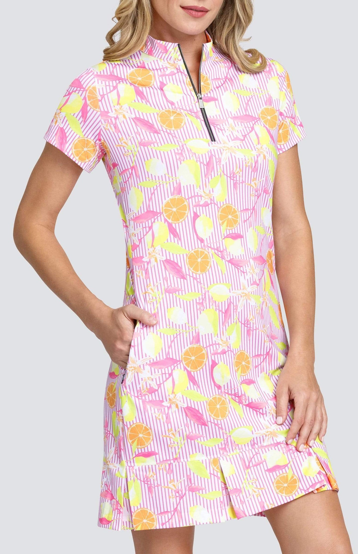 Vestido Oliva - Estampado Frutal - Tailgolf
